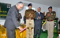 Governor of Arunachal Pradesh Lt. Gen (Retd) Nirbhay Sharma inaugurating the seminar on Synergy among various agencies-Critical for development & effective border management in Arunachal Pradesh organised by ITBP at Banquet Hall, Itanagar on 6th February, 2014.